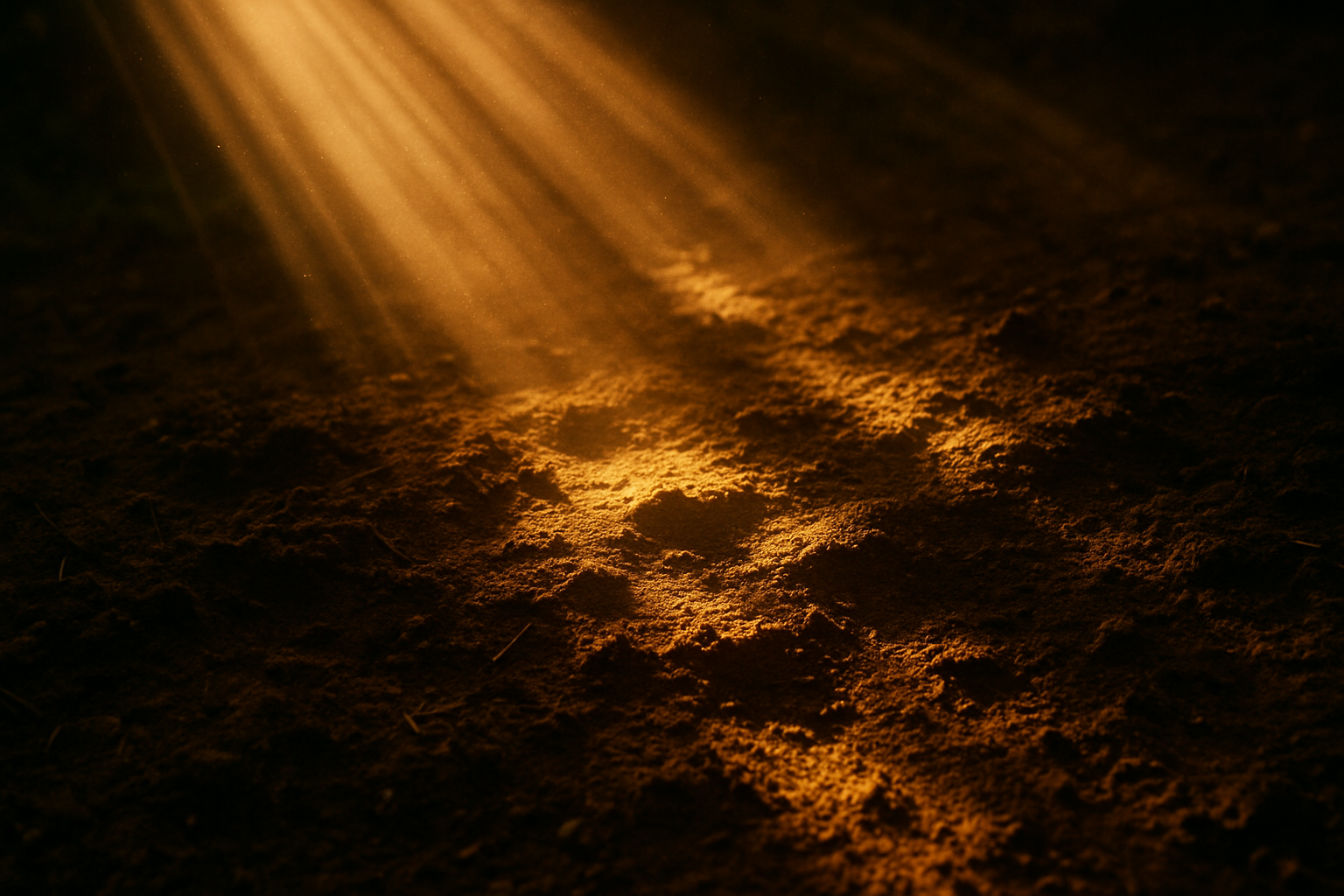 Spotlight sunshine on dirt
